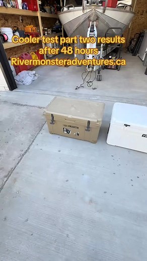 Cooler test part 2 results after 48 hrs #rivermonsteradventures #fishing #BC #testcricket #education | Jeff Grimolfson