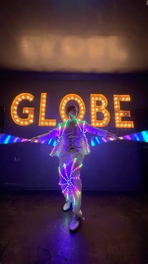New LED Costume ✨ with double staff #leddancers #shorts #costume