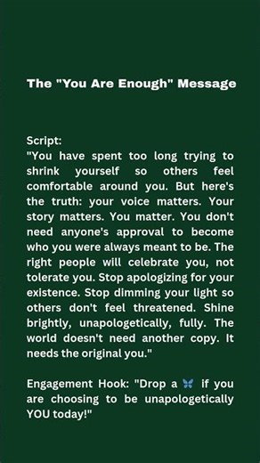 🌿The "You Are Enough" Message