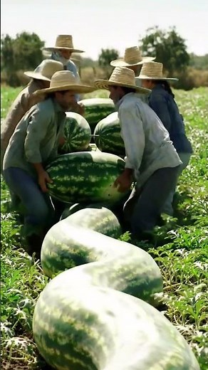 Farmers harvest watermelons #smartfarming #organicfarming #gardeningtips #farming