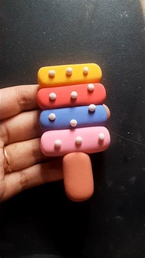 DIY idea 💞 How to make easily Ice-cream 🍦 with Super clay #trend​ #clay​ #music​ #funny​ #clay​