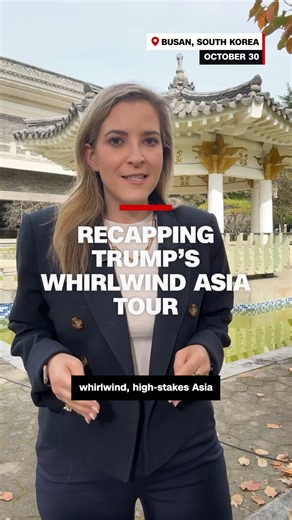 4.5K views · 97 reactions | Trump's five-day, three-stop Asia trip brought him red carpet welcomes, gilded gifts, and the opportunity to cast himself as a dealmaker — and peacemaker. https://cnn.it/4hIEFaY | CNN Politics | Facebook