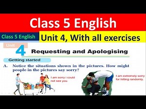 Class 5 English Unit 4 with all EXERCISE//Grade 5 unit 4 with solution/full chapter