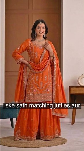 The ultimate orange wedding guest outfit 🍊✨ #weddingguest #ethnicwear