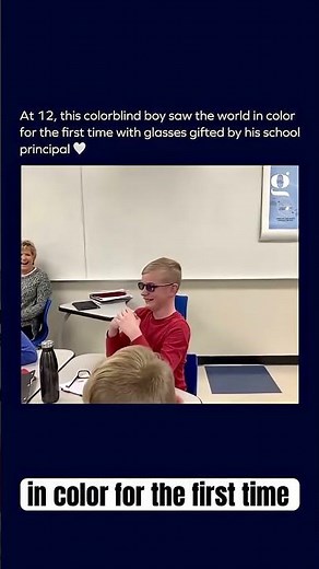 He saw in color for the first time ❤️￼