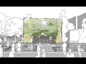 Landscape Architecture Perspective View [ SketchUP + Illustrator ]