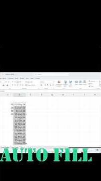 How to Auto Fill Date, Month & Year in MS Excel | Easy Autofill Tips for Beginners