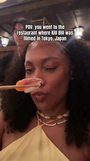 Gonpachi Tokyo 📍 eating at the restaurant where Kill Bill was filmed while in Japan🤏🏾 so tea😍