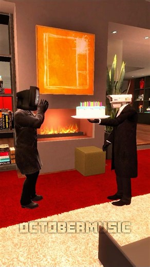 Cameraman surprising Tv man for his birthday with cake but he throw it into his face as a joke