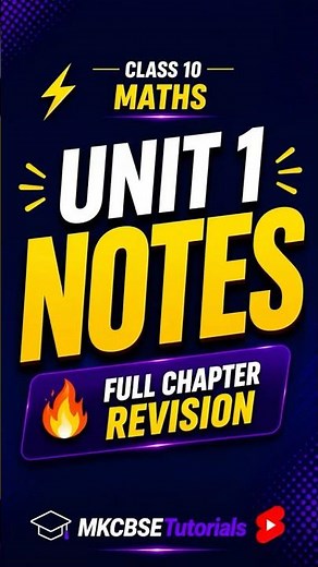 Class 10 Maths Unit 1 Notes 📚 | Number Systems Full Chapter Revision 🔥 #shorts