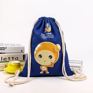 [Hot Item] Manufacture China String Muslin Cotton Bag Canvas Backpack Bag for Kids