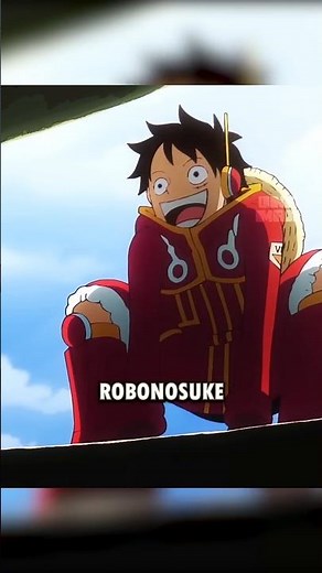 ⁣Luffy patting the Iron Gaint Robot 😂