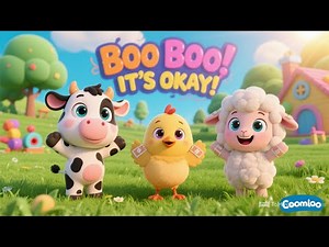 Boo Boo, It’s Okay! – Cute Farm Animals Learn to Feel Better | Cow, Chick & Sheep Song for Kids |