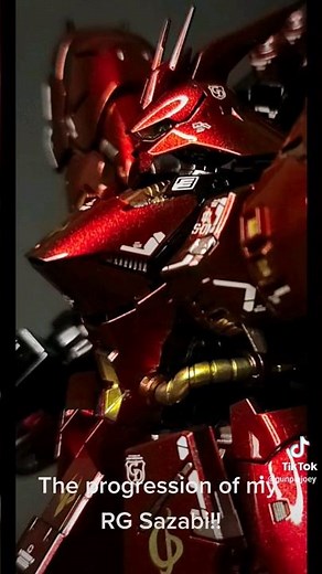 The progression of my RG Sazabi!!!