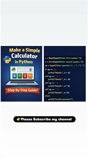 Simple Calculator in Python | Mini Project 🚀 #python #inspire