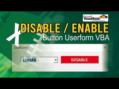 Disable / Enable Button UserForm VBA Excel