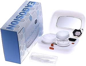 Contact Lens Cleaner Machine Ultrasonic Contact Lens Cleaner Timer Reminder Portable Auto Contact Lens Cleaning Machine Led Display for Daily Care Fit Soft Lens Hard Lens Colored Lens RGP Lens OK Lens