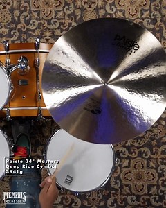 The Paiste 24" Masters Deep Ride Cymbal 3841g ($750). Developed in collaboration with the great John "JR" Robinson, this cymbal has a very controllable and responsive feel with a clean, glassy stick over a big deep layered wash with a touch of darkness. Available at https://memphisdrumshop.com/products/paiste-24-masters-deep-ride-cymbal-3841g-5505024-1031824p #drums #drumshop #cymbals #paiste | Memphis Drum Shop & myCymbal.com