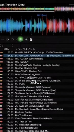 BPMが変わる曲のグリッド調整。