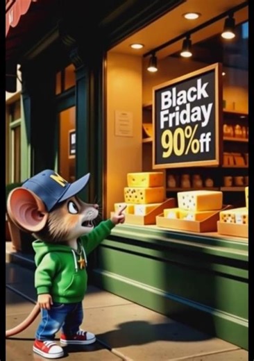 🎬Black Friday Animated Funny Short – Martin Buys Cheese with 90% Off!🧀