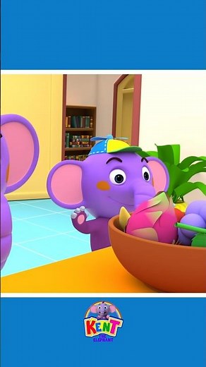 🍇 What’s in Kent’s Fruit Basket? 🍉 Fun Kids Fruit Song #shorts #nurseryrhymes #kenttheelephant