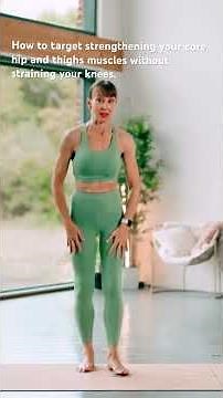 Try this Standing Pilates Exercise to Tone Core, Glutes & legs #standingworkout #kneefriendly