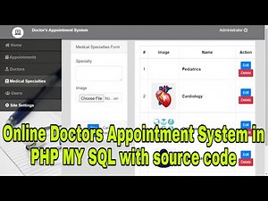 Online Doctors Appointment System in PHP MY SQL with source code