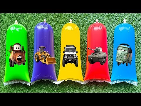 Unboxing Mainan Mobil Balap, Mobil Bus, Truk Molen, Kereta Api, Excavator, Tank Baja, Motor Balap