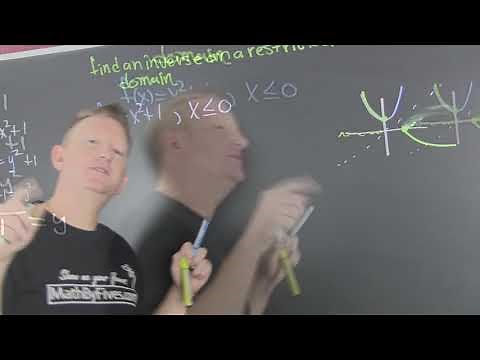 Find an inverse of a function on a restricted domain