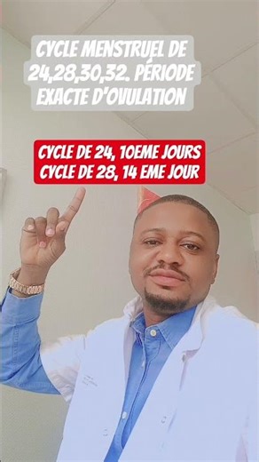 Cycle menstruel et période exacte d'ovulation.