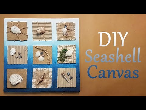 DIY Canvas Painting using Sea Shells | DIY Sea Shell Art | Inventive Ideas of Sea Shell Crafts