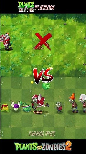 PVZ FUSION VS PVZ 2 - Plant Team Vs Zombies Team- p141 - Who wins ? #shorts #plantsvszombies
