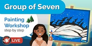 Acrylic Painting Workshop - Step by Step Lesson for Kids (Group of Seven) at Online on 8th May, 2022