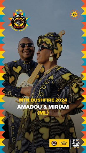 A moment for the legendary founders of the Malian Blues - MTN Bushfire 2024 Headlining Acts, Amadou & Mariam!🔥 From Mali to our global stage, the duo is a perfect & welcome addition to the MTN Bushfire line-up as they replace the previously announced headliner, Nneka, who will no longer be performing, due to unforeseen circumstances. Amadou & Mariam have collaborated with some of the world’s greatest names and toured the world’s largest festivals over the course of a career spanning almost 50 y