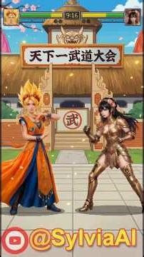 Female Super Saiyan💥unleashes her power vs. Female Armored⚔️Warrior's iron defense! #dragonballz