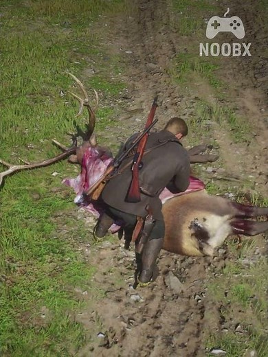 Skinning Rocky Mountain Bull Elk in Red Dead Redemption 2 | Trophy Hunt in the Wild
