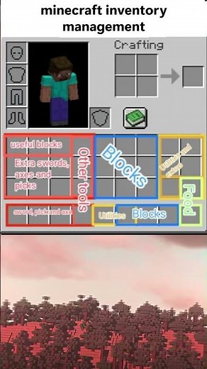 Minecraft Inventory Setup PRO Players Always Use! 🤯 #minecraft #shorts #gaming #minecrafttips