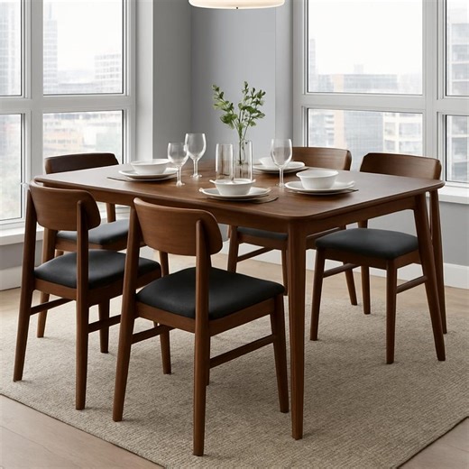 Orson Solid Wood Dining Set Plans | Modern Table & Upholstered Chairs (digital Files) - Etsy