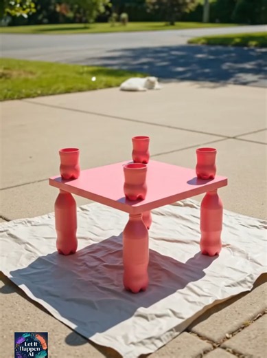 DIY Upcycled Kids' Craft Table! Looking for a fun, eco-friendly weekend project? Turn ordinary plastic bottles into an adorable, functional kids' table! This step-by-step DIY tutorial shows you how to easily transform a piece of wood and recycled soda bottles into a custom play desk complete with built-in crayon holders. It’s the perfect budget-friendly furniture hack for your little artists. Paint it in their favorite colors and watch their creativity spark! Watch now to learn how to make your 