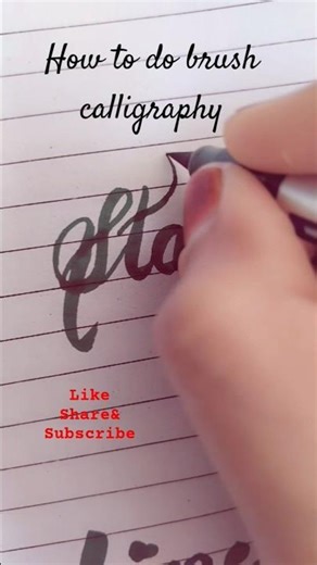 "Star" brush calligraphy | How to do brush calligraphy #calligraphy#handwriting#viral#viralreels#fyp