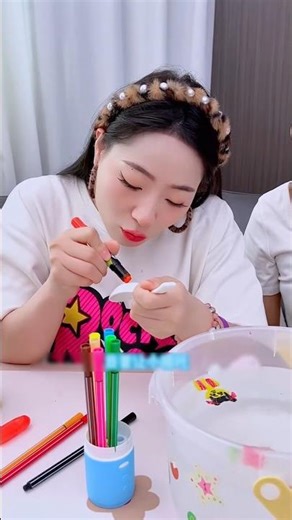 float the painting on water 🌊 #shortvideo