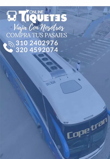🚎🧳 ¡Viajar nunca fue tan fácil! 🧳🚎 Compra tus pasajes de transporte terrestre Copetran desde la comodidad de tu celular a través de WhatsApp. 📲💙 📲 Llama o envía un mensaje: 📞 3102402976 📞 3204592074 ¡Haz tu reserva hoy mismo y disfruta del viaje! 💙💫 #bucaramanga #barrancabermeja #copetranpreferencialdelujo #copetran #colombia #copetran_un_viaje_extraordinario #copetranerosde💙🤍 #copetranerodecorazon #copetranerosdecorazon #copetran_un_viaje_extraordinari #tiquetesonlinecopetran #tiqu