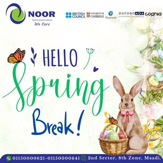 1.1K views | Spring Break is HERE! The wait is over — Spring Break has officially started at Noor International Schools! Time to relax, recharge, and make unforgettable memories.朗 To our awesome students, incredible staff, and amazing families — have the BEST break ever! We can’t wait to see you back next Sunday, refreshed and ready to go! #SpringBreakVibes #NoorInternationalSchools #BestBreakEver #EnjoyYourBreak | Noor International Schools | Facebook