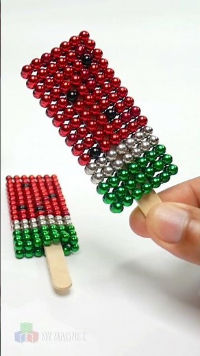 How to Make Watermelon Ice Cream - Ice Cream From Magnetic Balls (ASMR) | My Magnet #shorts