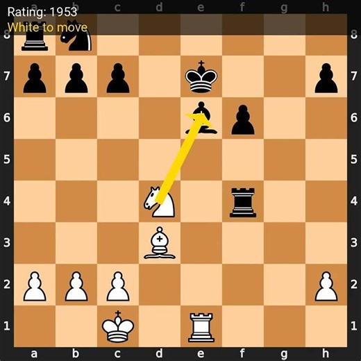 Chess Puzzle Rating 1953 — White to move! #Shorts