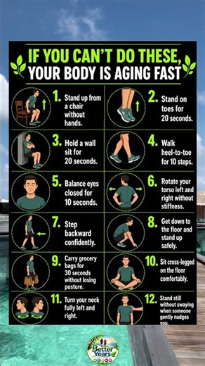 12 Simple Tests That Reveal Your Mobility & Balance as You Age ⚠️