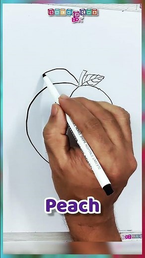 How to Draw Peach I Peach Fruit I Fruits Drawing I Peach very crispy and fresh - For fruit lovers