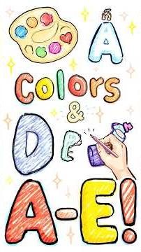 Learn Colors & Letters A–E 🎨✨ | Easy sketch and fun