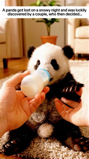 They Found a Lost Panda on a Snowy Night.#panda #animals #rescue #babypanda #wildlife #cuteanimals