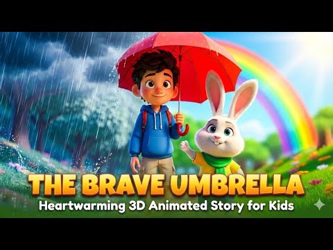 The Brave Umbrella 🌂 | Heartwarming 3D Animated Story for Kids | Kindness Cartoon